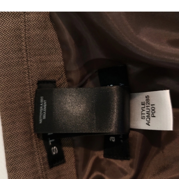 Axcess Liz Claiborne Floral Embroidered Jacket Career Stretch Blazer Brown Sz 14 - Picture 9 of 9